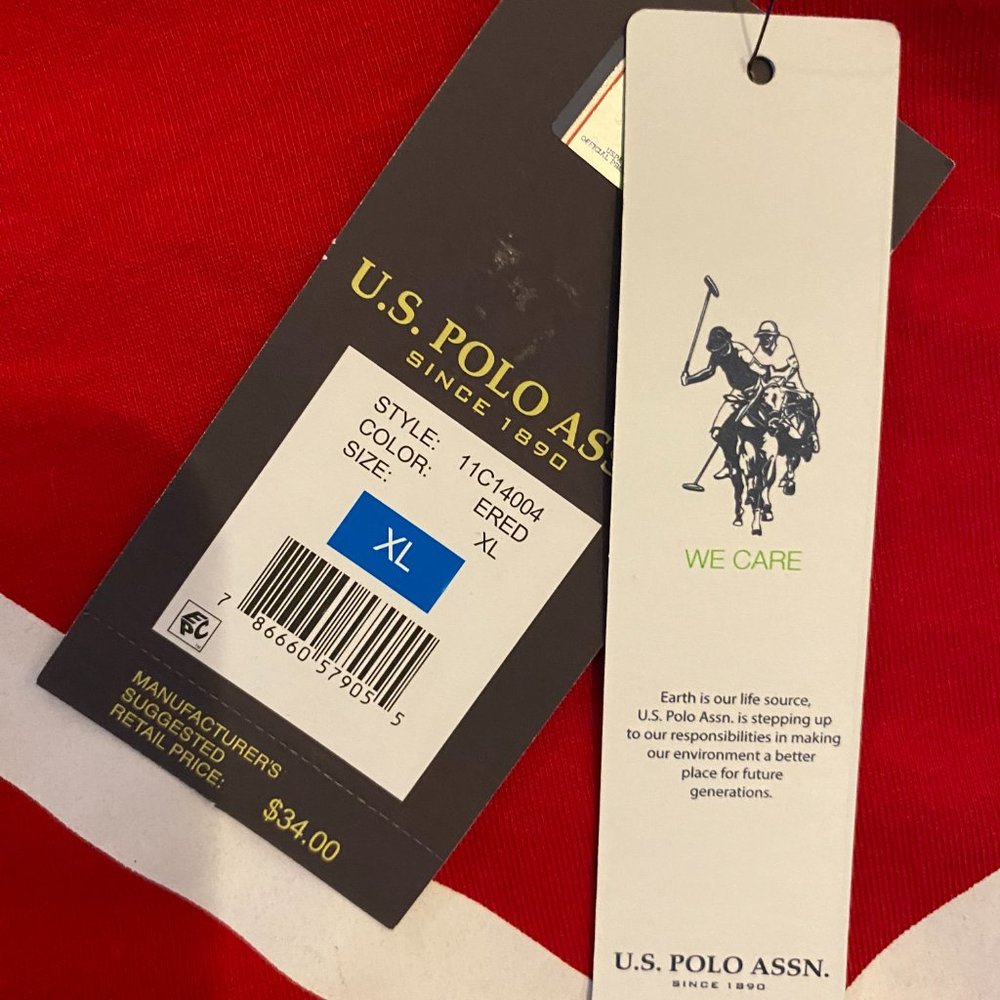 U.S. Polo Assn. Mens Red T-shirt Size XL more then 50% off - Picture 3 of 4